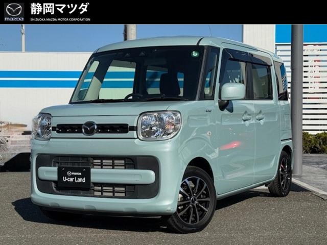 フレアワゴン ＨＹＢＲＩＤ ＸＧ 衝突被害軽減ブレーキ、車線逸脱警報システム、パーキングセンサー、オートライト、ＥＴＣ、ナビ、シートヒーター、ＦＭ／ＡＭ、Ｂｌｕｅｔｏｏｔｈ、両側スライドドア（手動）、１４インチ社外アルミ