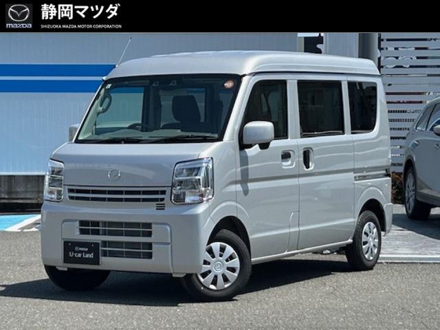 スクラムバン ＰＣ　バックカメラ、パーキングセンサー、ＴＶ、ＤＶＤ、Ｂｌｕｅｔｏｏｔｈ、アイドリングストップ、車線逸脱警報、衝突軽減ブレーキ、トラクションコントロール