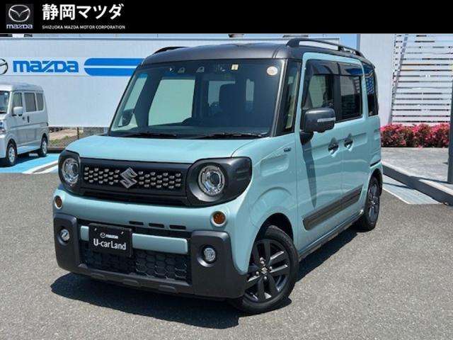 スペーシア ギア ハイブリッド ＸＺターボ シートヒーター、パーキングセンサー、両側電動スライドドア、車線逸脱警報、衝突被害軽減ブレーキ、横滑り防止装置、ドライブレコーダー、ＥＴＣ、レーダークルーズコントロール、オートライト、ＳＯＳボタン、３６０°ビューモニター、