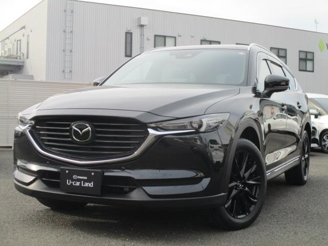 ＣＸ－８ ２５Ｓ ブラックトーンエディション ７人乗り　ＳＤナビ　ＥＴＣ　ドラレコ　ＡｐｐｌｅＣａｒＰｌａｙ・ＡｎｄｒｏｉｄＡｕｔｏ　３６０°ビューモニター　衝突軽減ブレーキ　レーンキープアシストシステム　レーダークルーズコントロール　アダプティブＬＥＤヘッドライト
