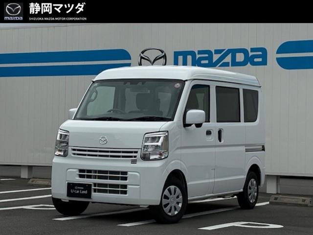 スクラムバン ＰＣ　ＣＶＴ　衝突被害軽減ブレーキ　車線逸脱警報機能　誤発進抑制制御　先行車発進お知らせ機能　ハイビームアシスト機能　メモリーナビゲーション　バックモニター　運転席シートヒーター　ＬＥＤヘッドライト