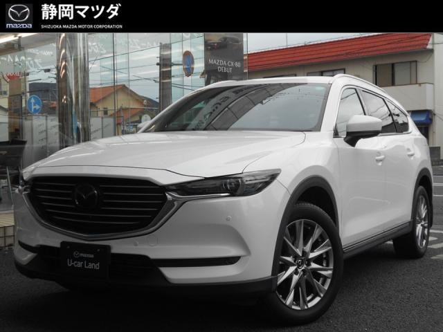 ＣＸ－８ ＸＤ Ｌ－ｐｋｇ　６人乗り　６ＡＴ　衝突被害軽減ブレーキ　車線逸脱警報システム　ＡＴ誤発進抑制制御　ナビゲーション　３６０°ビューモニター　ドライブレコーダー　ＥＴＣ　ＢＯＳＥスピーカー　パワーリフトゲート　１９インチアルミホイール