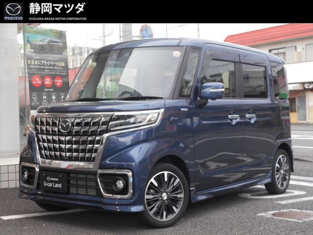フレアワゴン カスタムスタイル ハイブリッド ＸＳ　ＣＶＴ　衝突被害軽減ブレーキ　レーダークルーズコントロール　車線逸脱警報機能　メモリーナビゲーション　全方位モニター　ＥＴＣ　両側電動スライドドア　ＬＥＤヘッドライト　１５インチアルミホイール