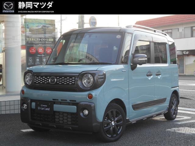 フレアワゴン タフスタイル ＨＹＢＲＩＤ ＸＴ　ＣＶＴ　衝突被害軽減ブレーキ　レーダークルーズコントロール　車線逸脱警報機能　メモリーナビゲーション　全方位モニター　２カメラドライブレコーダー　ＥＴＣ　両側電動スライドドア　シートヒーター　１５インチアルミホイール