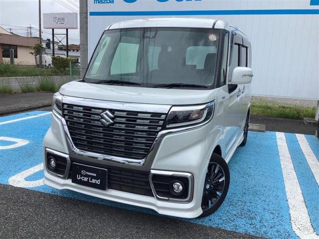 スペーシア カスタム ハイブリッド ＸＳターボ　両側電動スライドドア　衝突被害軽減ブレーキ　車線逸脱警報システム　ナビ　オートエアコン　純正アルミホイール　運転席シートヒーター　