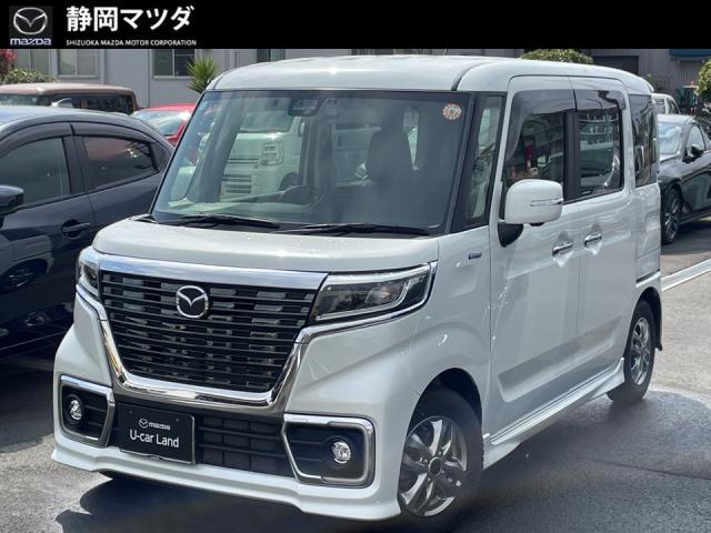 フレアワゴン カスタムスタイル　ハイブリッド　ＸＴ　２ＷＤ　ＣＶＴ　両側電動スライドドア　衝突被害軽減ブレーキ　メモリーナビ　全方位モニター　ＥＴＣ車載器　レーダークルーズコントール　前方ドライブレコーダー