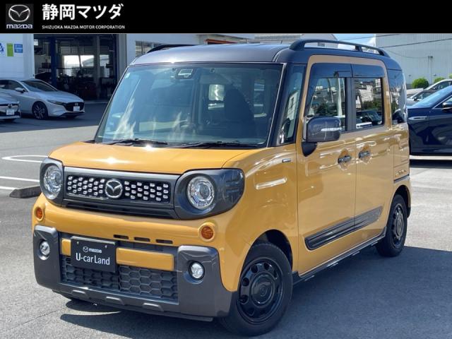 フレアワゴン タフスタイル ハイブリッド ＸＳ　２ＷＤ　ＣＶＴ　衝突被害軽減ブレーキ　メモリーナビ　ＤＶＤ／ＴＶ　バックカメラ　ＥＴＣ　両側電動スライドドア　シートヒーター　リアコーナーセンサー　横滑り防止機構